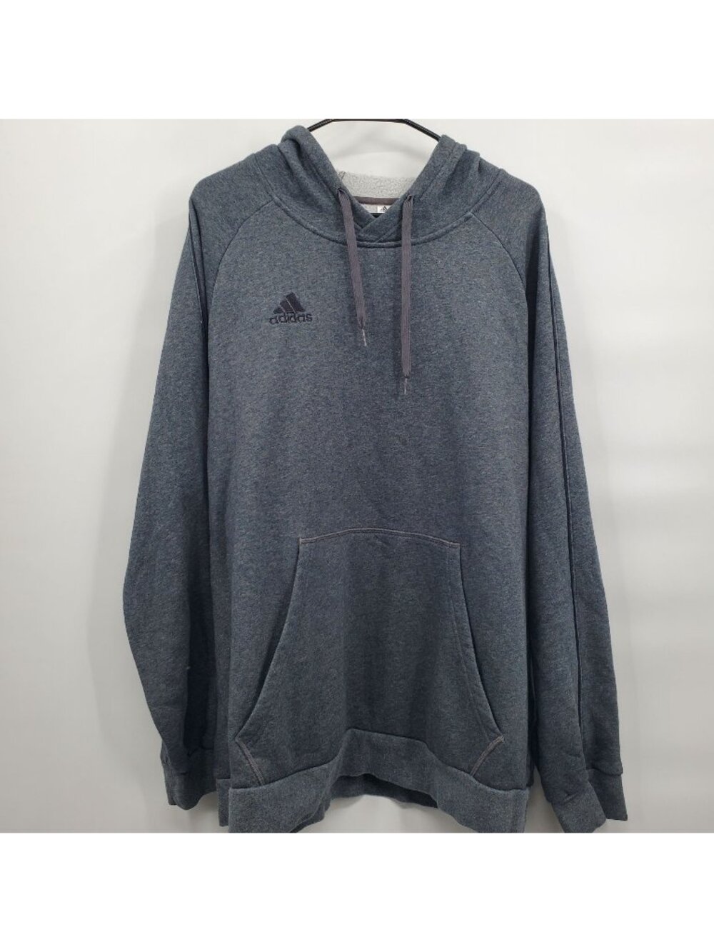 Adidas Front Kangaroo Pocket Pullover Hoodie Sweater Top Men Size XL Long Sleeve